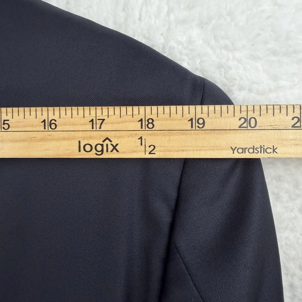 Roberto Zanieri Suit Jacket Mens 40R Blue‎ Wool Super 110s 2 Button Made Italy